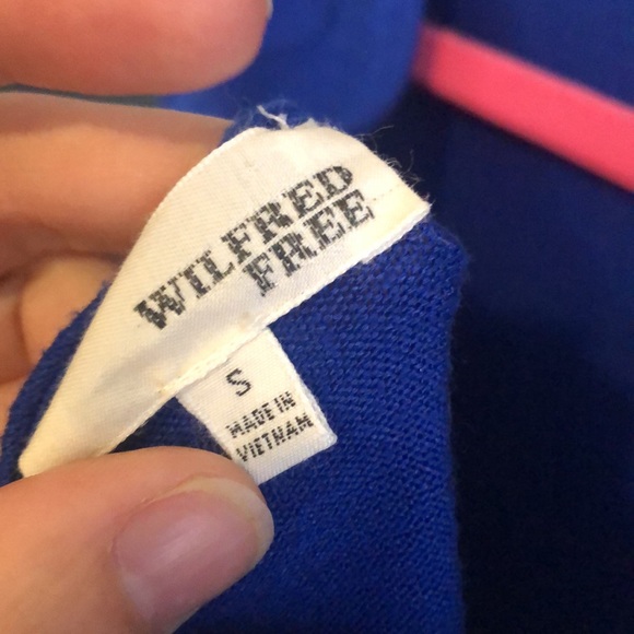 Aritzia Wilfred bright blue crop - Picture 3 of 3